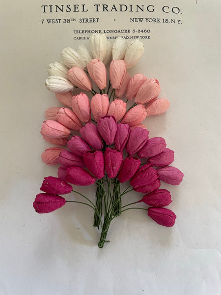10 Paper Tulips Pinks