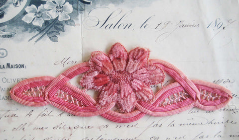 Pink Floral Chenille