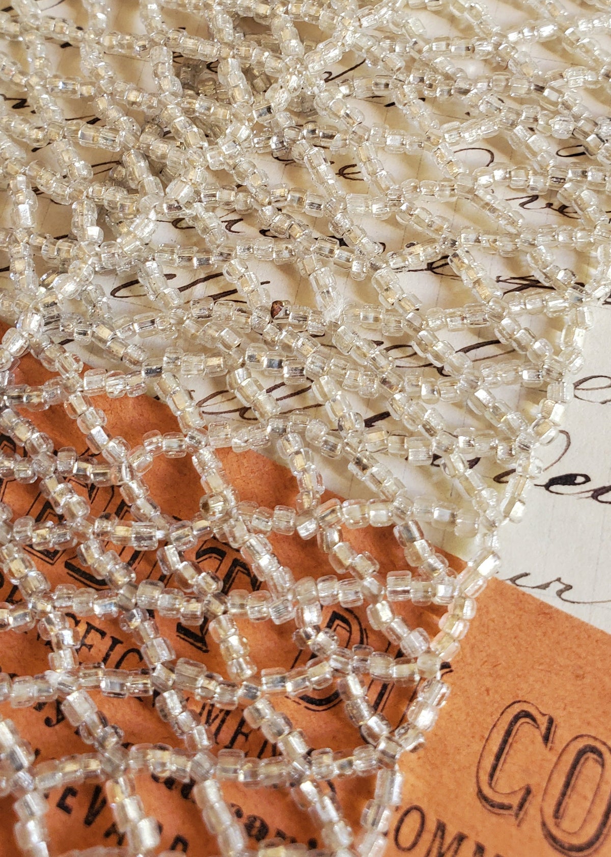 Vintage Italian Beaded Net Belt or Band