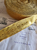 Antique Gold Plate and Cotton Geometric Trim