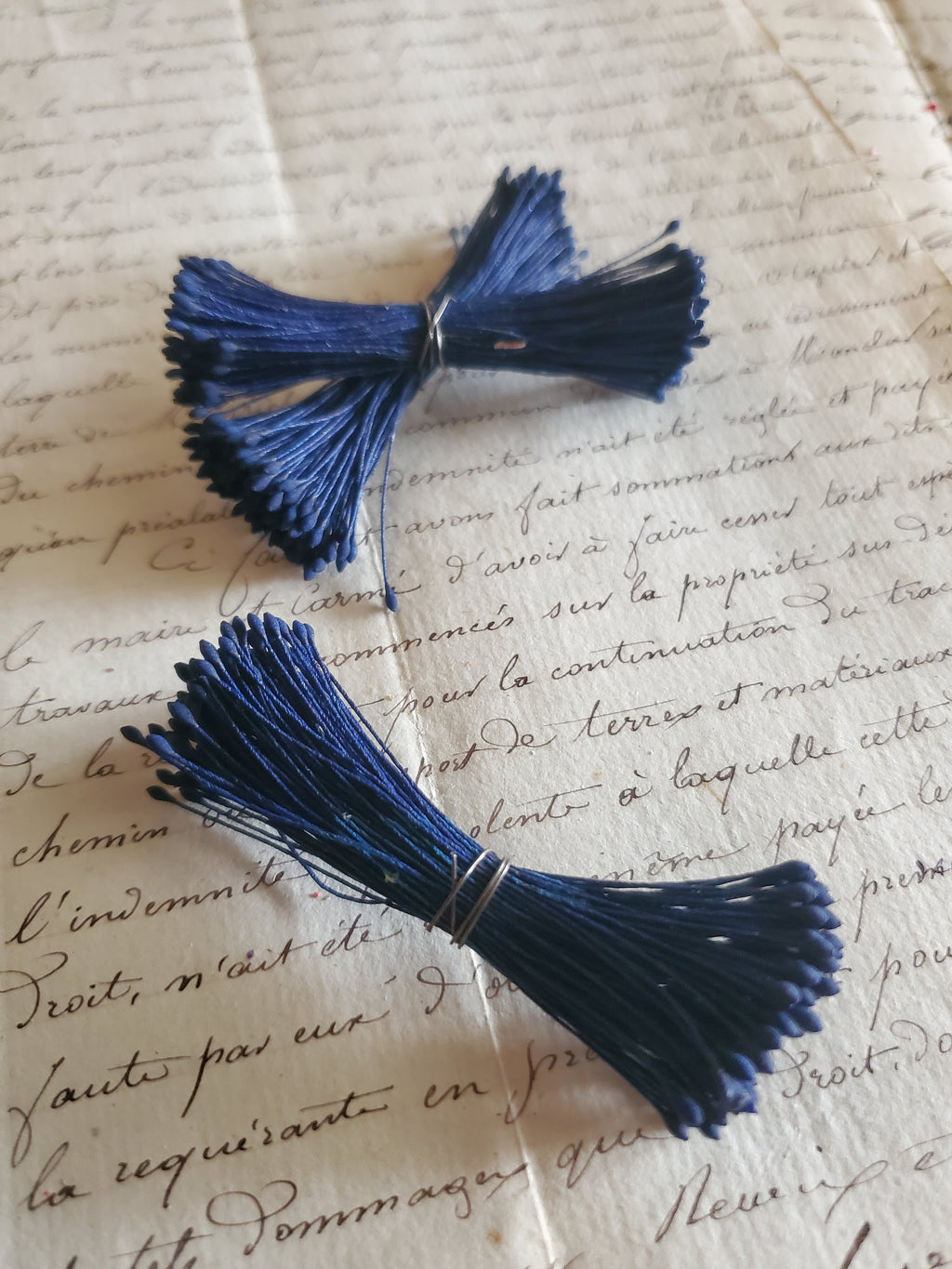 Vintage Navy Blue Stamens