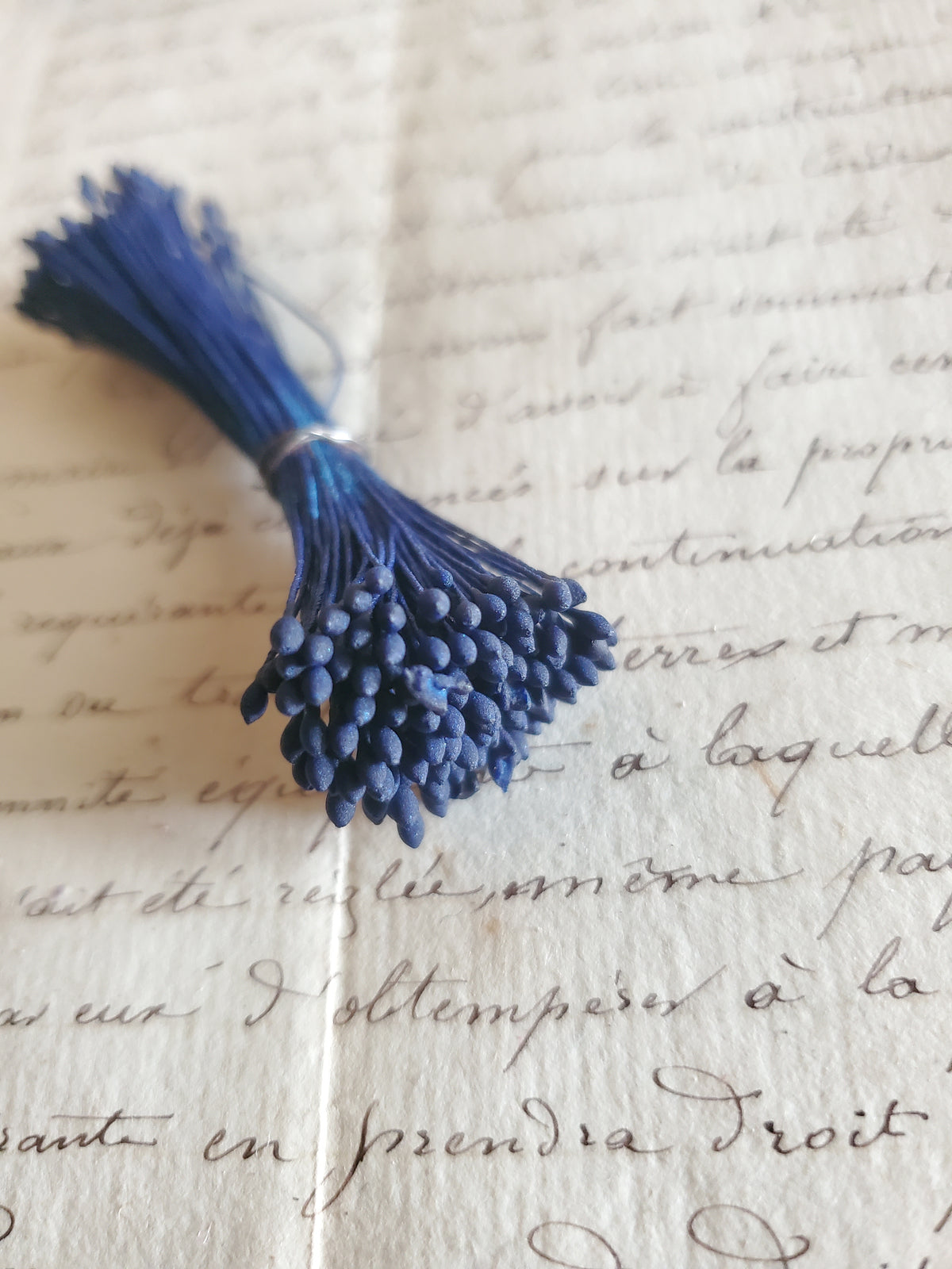 Vintage Navy Blue Stamens