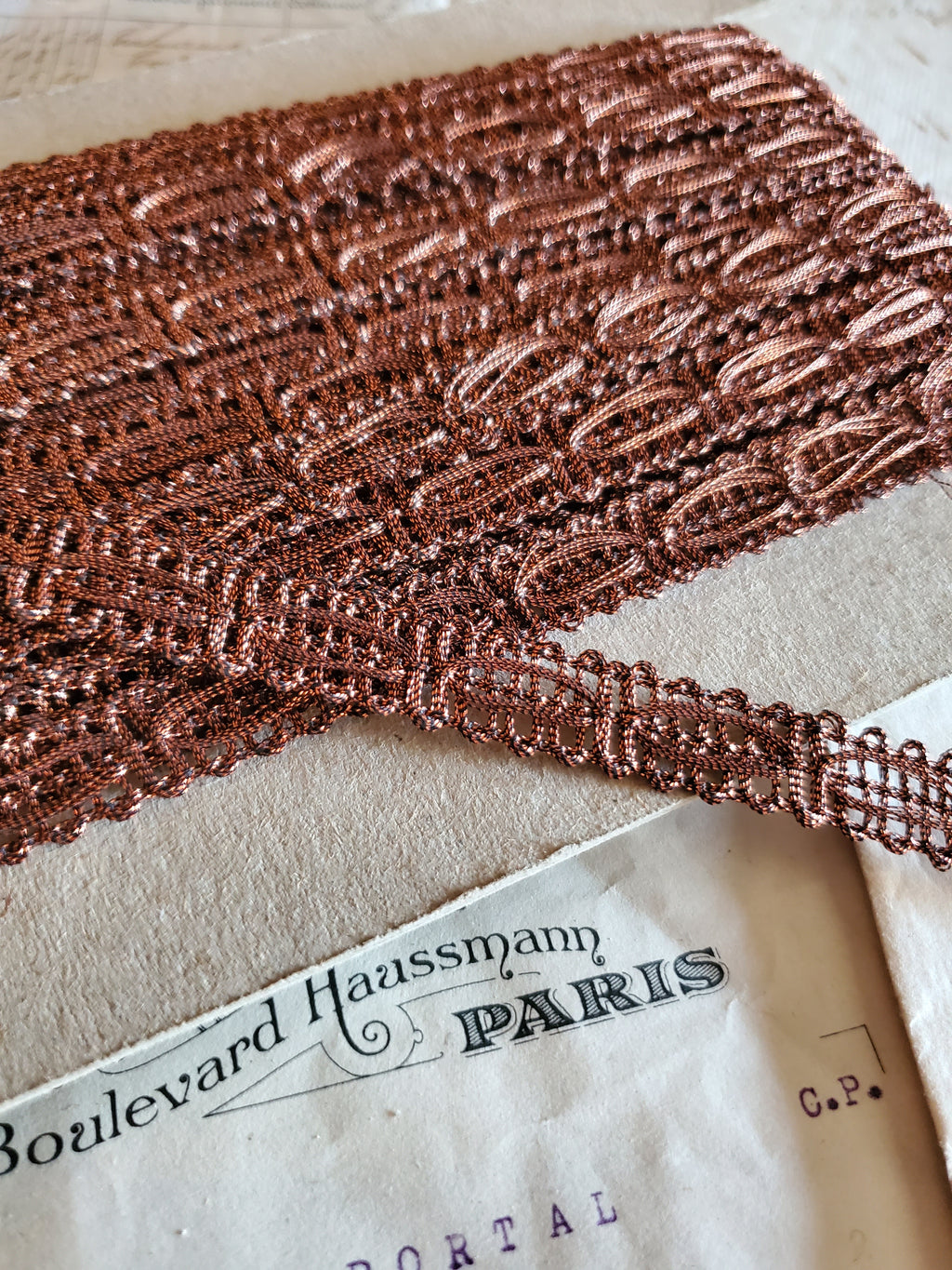 Bronze Metallic Thread French Trim - 4 Styles