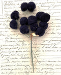 Dark Navy Blue Pom Pom Spray