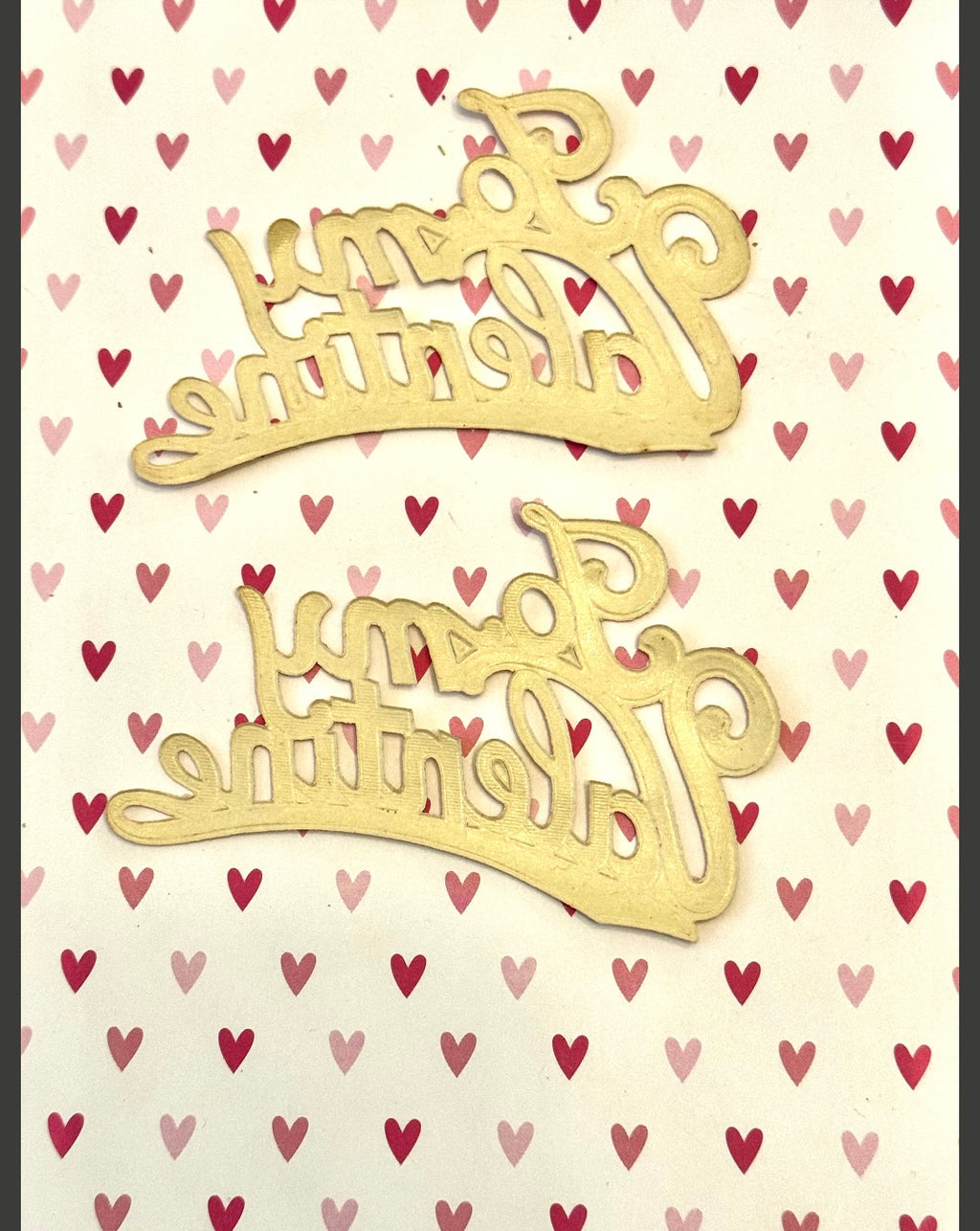 Gold/Pink Foil Valentine Hearts