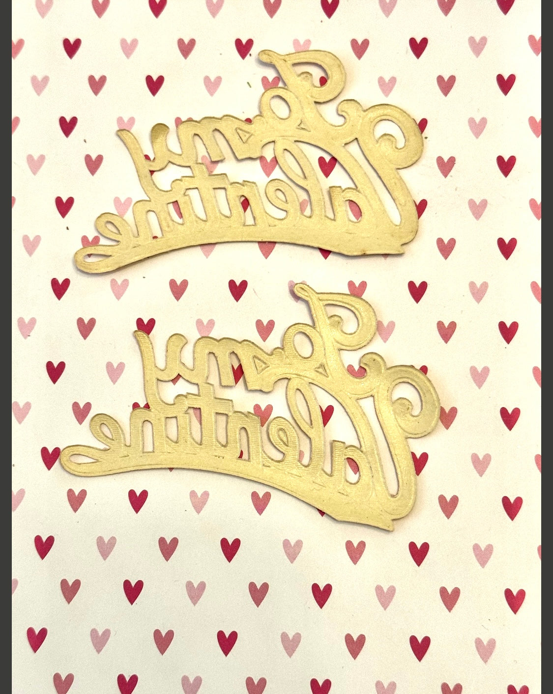 Gold/Pink Foil Valentine Hearts
