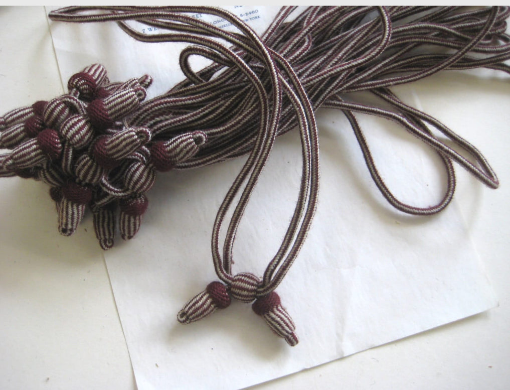 Campaign Hat Cord Black Or Burgundy