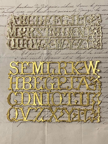 Gold Dresden Alphabet Letters - 2 Colors