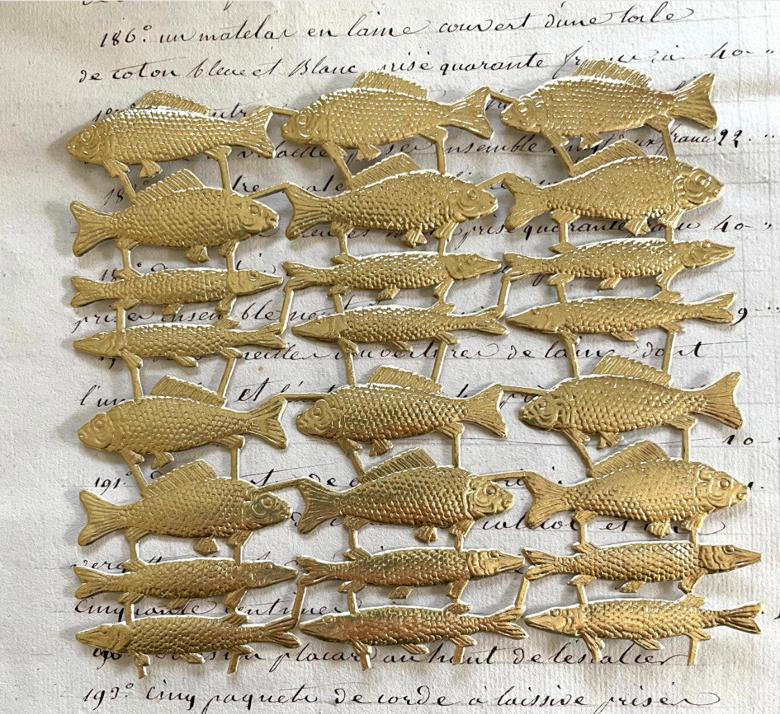 Gold Dresden Fish 6Pcs