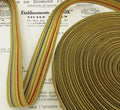 Gold Metallic w/Blue and Red Stripe Trim