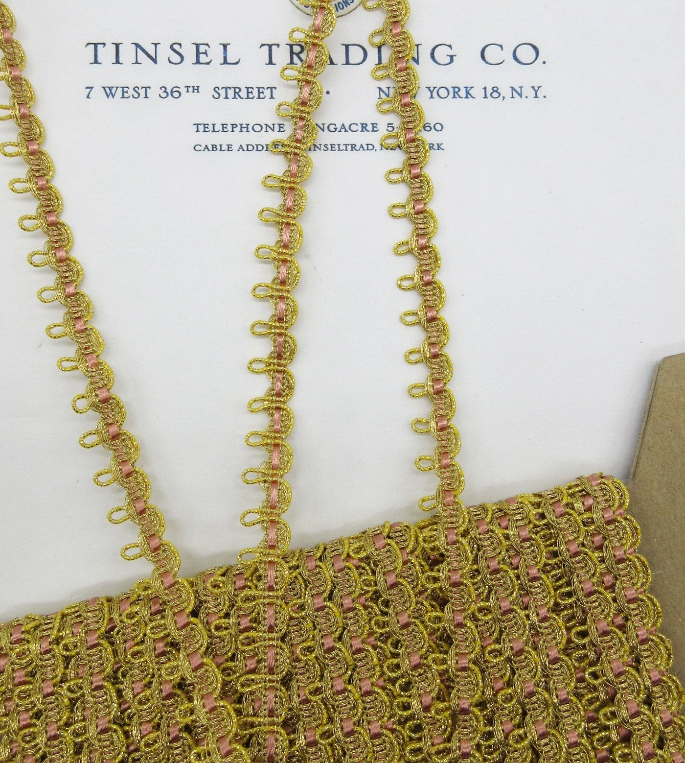 Gold Metallic Scallop Trim With Asst Colors 3/8" 2 Yards