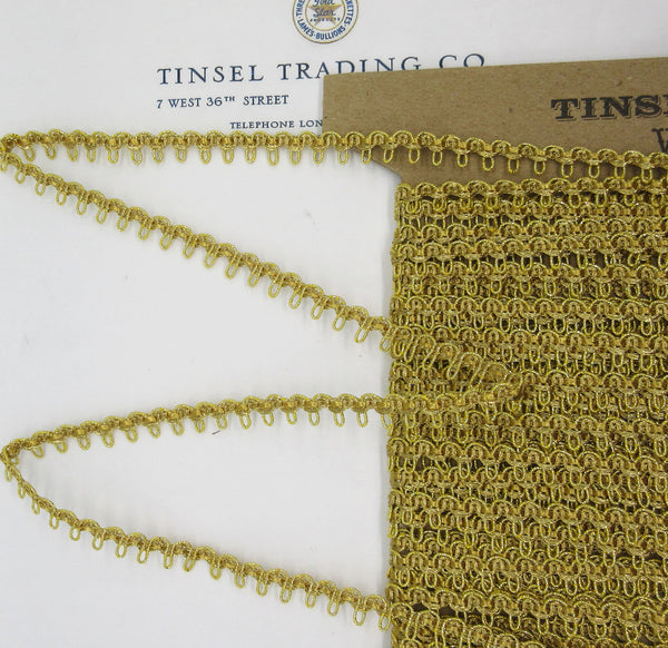 Gold Metallic Scallop Trim With Asst Colors 3/8" 2 Yards