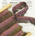 Lavender Pinkish Fancy Ribbon Looped Fringe