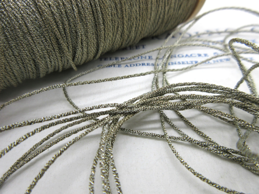 Dark Silver Twisted Cord 1/16" 4 Yards
