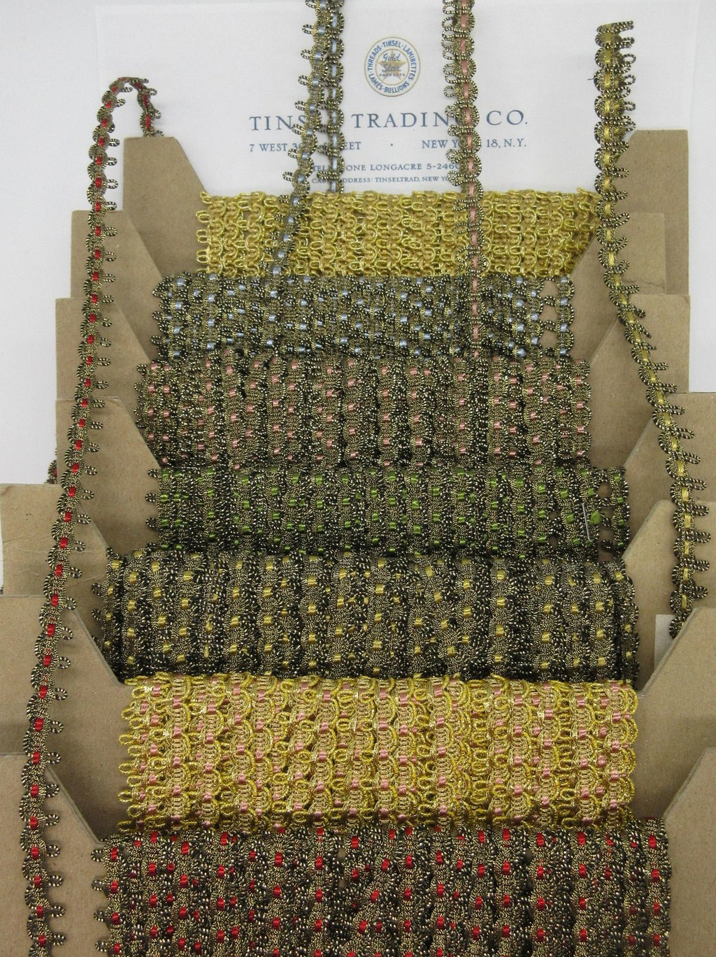 Gold Metallic Scallop Trim With Asst Colors 3/8" 2 Yards