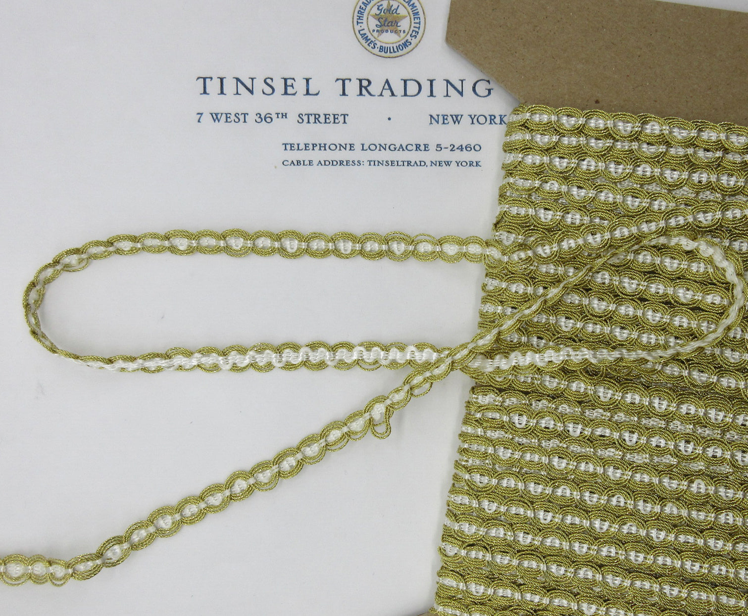 Gold Metallic Circle Trim 1/4" 2 yards