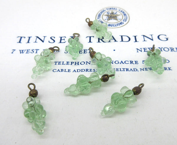 Asst Colors Grape Glass Beads w/Loop 3/4" 8 Pcs