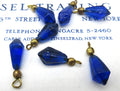 Asst Colors Glass Bead Drop w/Loop 3/4" 8 Pcs