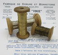 Antique French Tinsel Metallic Thread -3 Spools Assorted