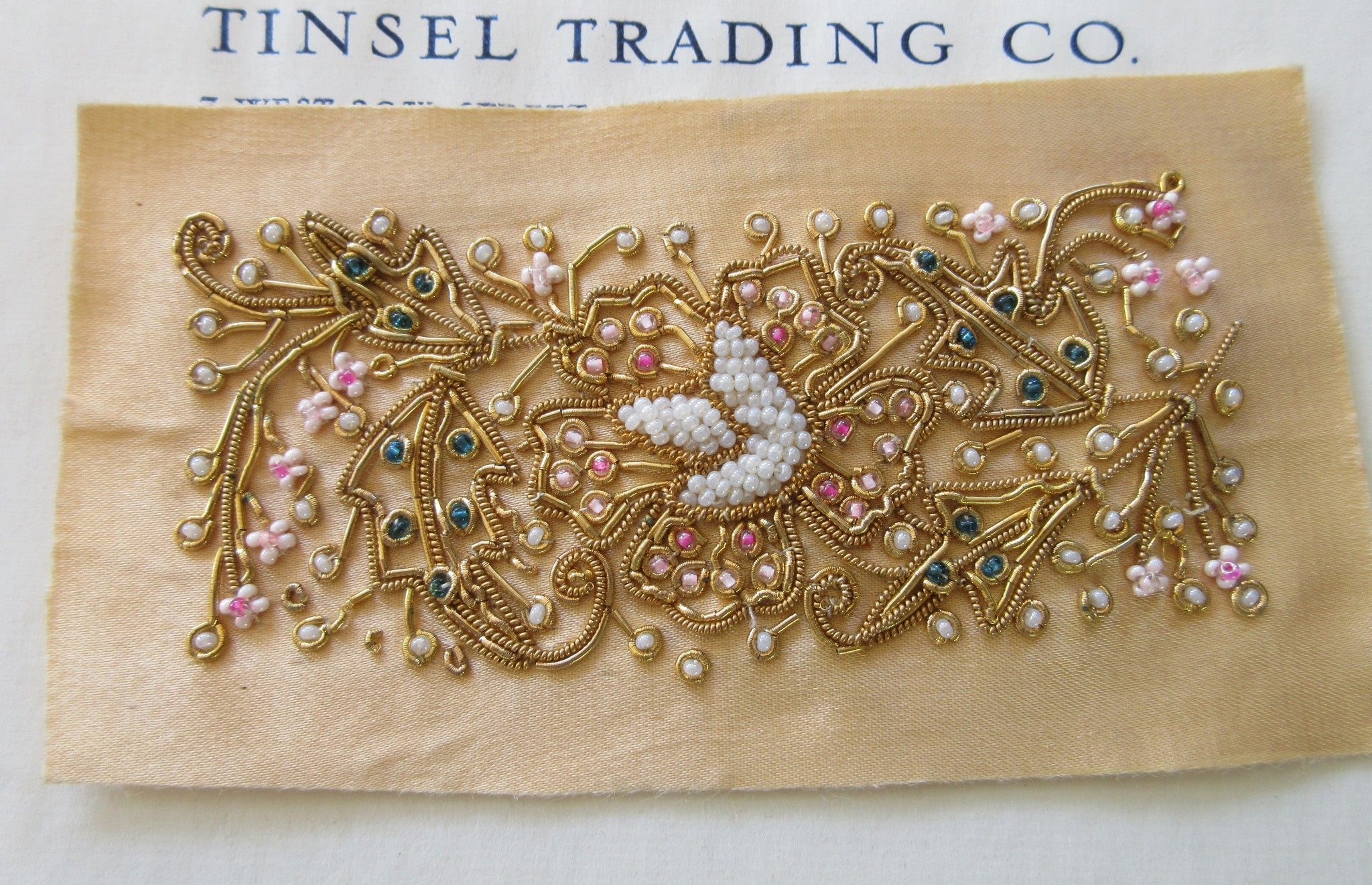 Rectangle Peach Bullion Applique