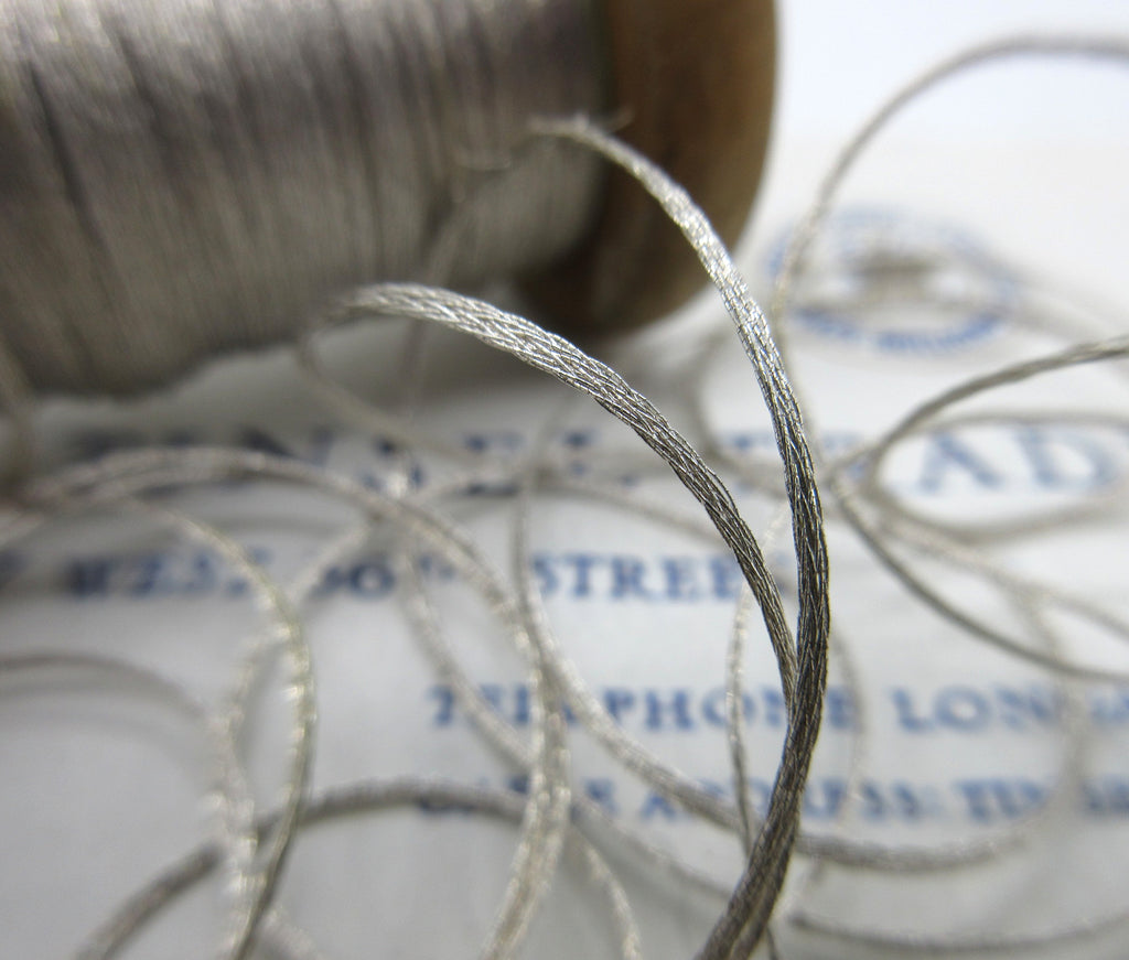 Silver Flat Metallic Mesh Trim 1/16" 3 Yards