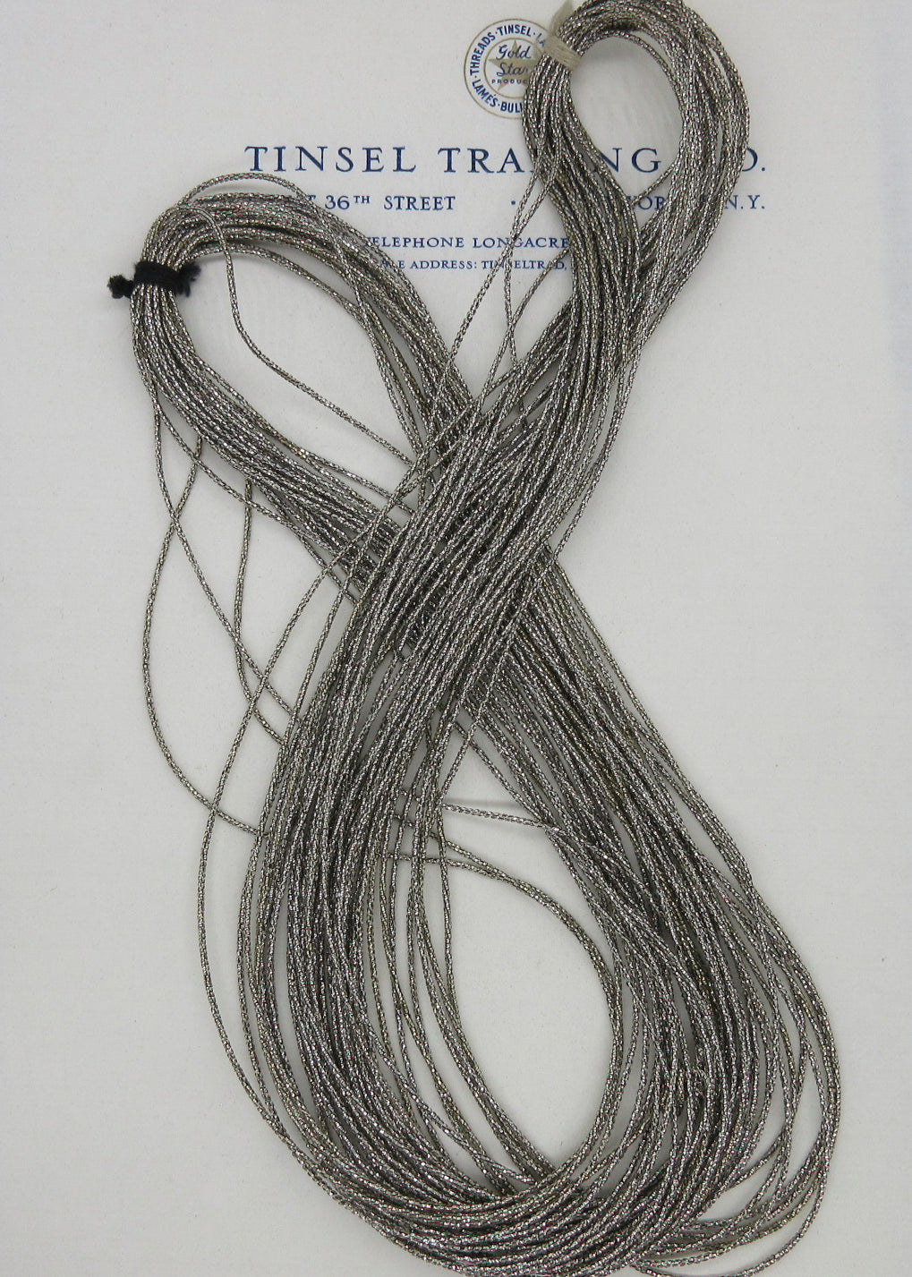 Skein of Dark Silver Cord 1/16"