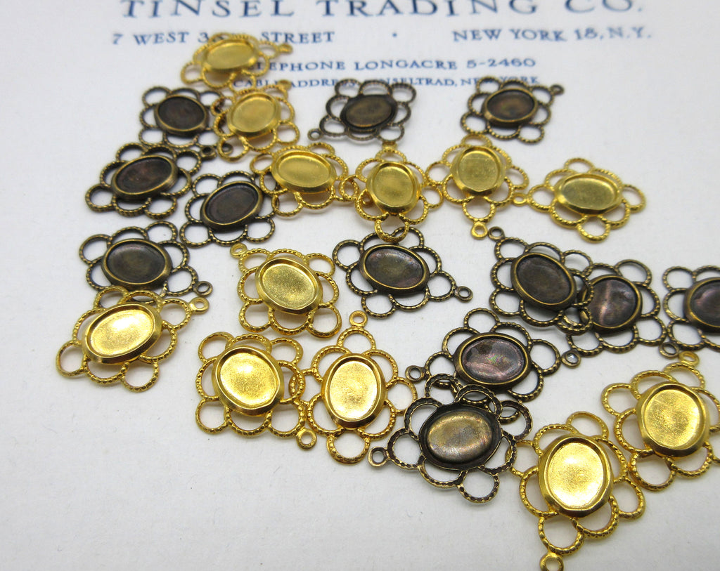 Fancy Scallop Bezel Stampings 12 Pcs