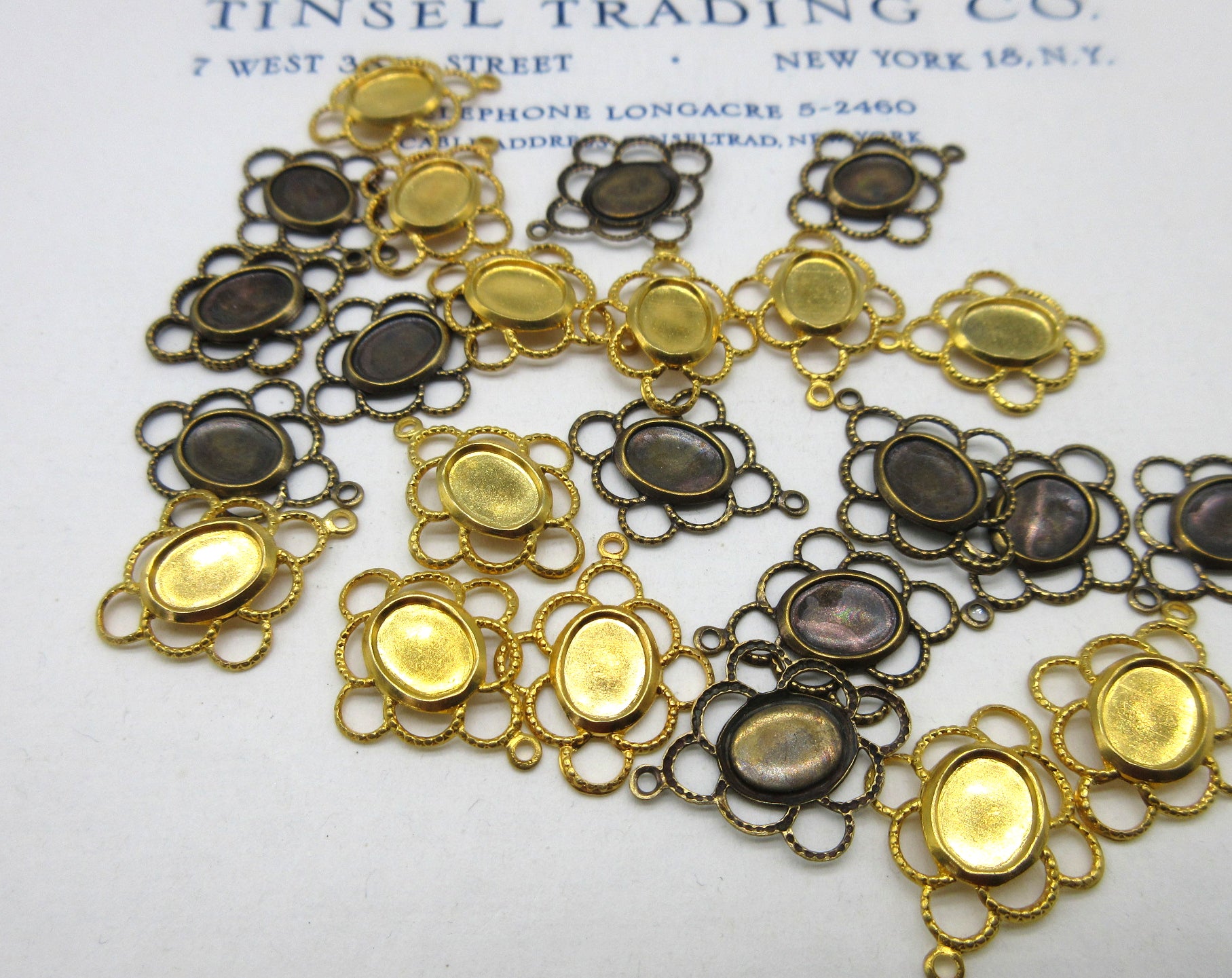 Fancy Scallop Bezel Stampings 12 Pcs
