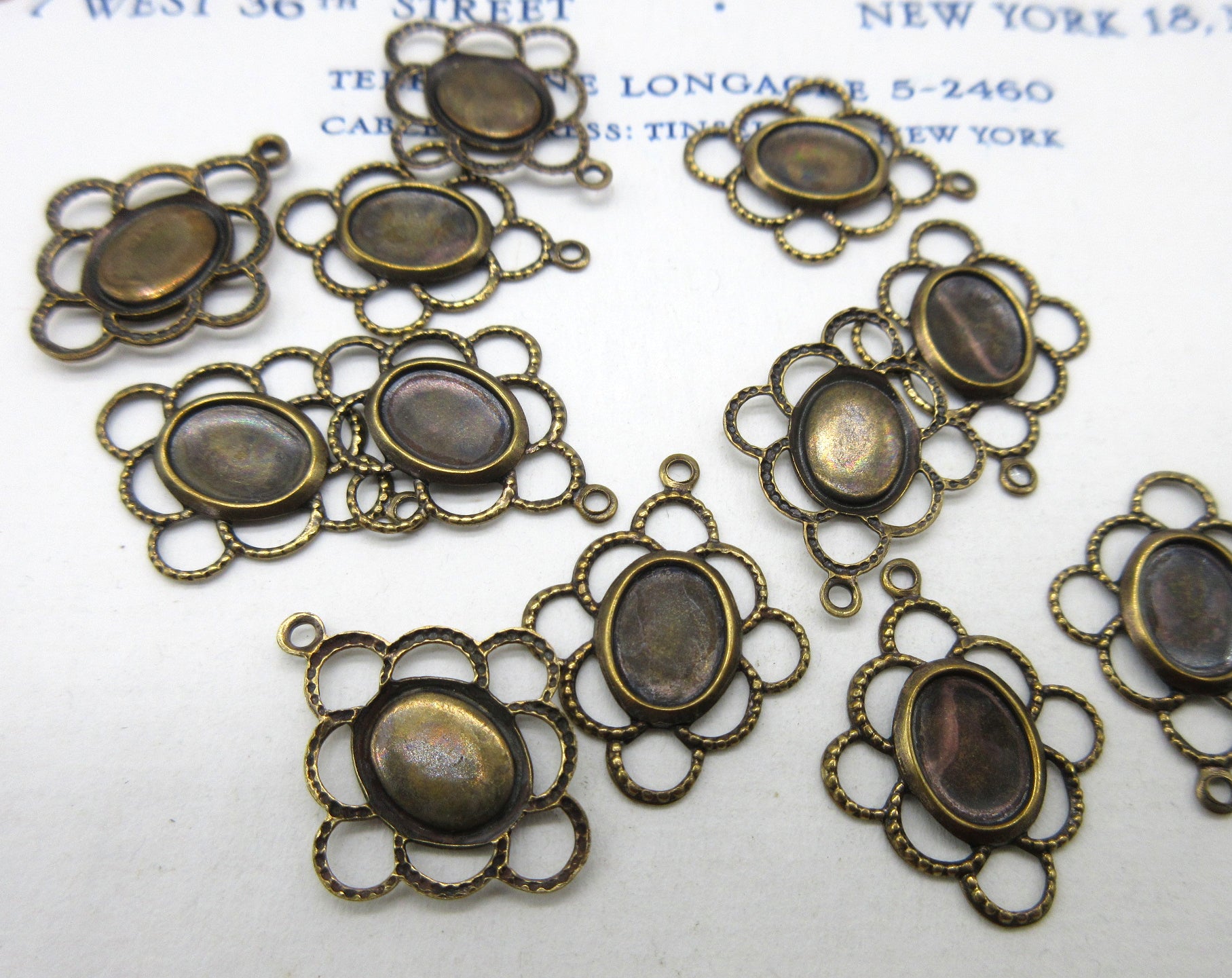 Fancy Scallop Bezel Stampings 12 Pcs