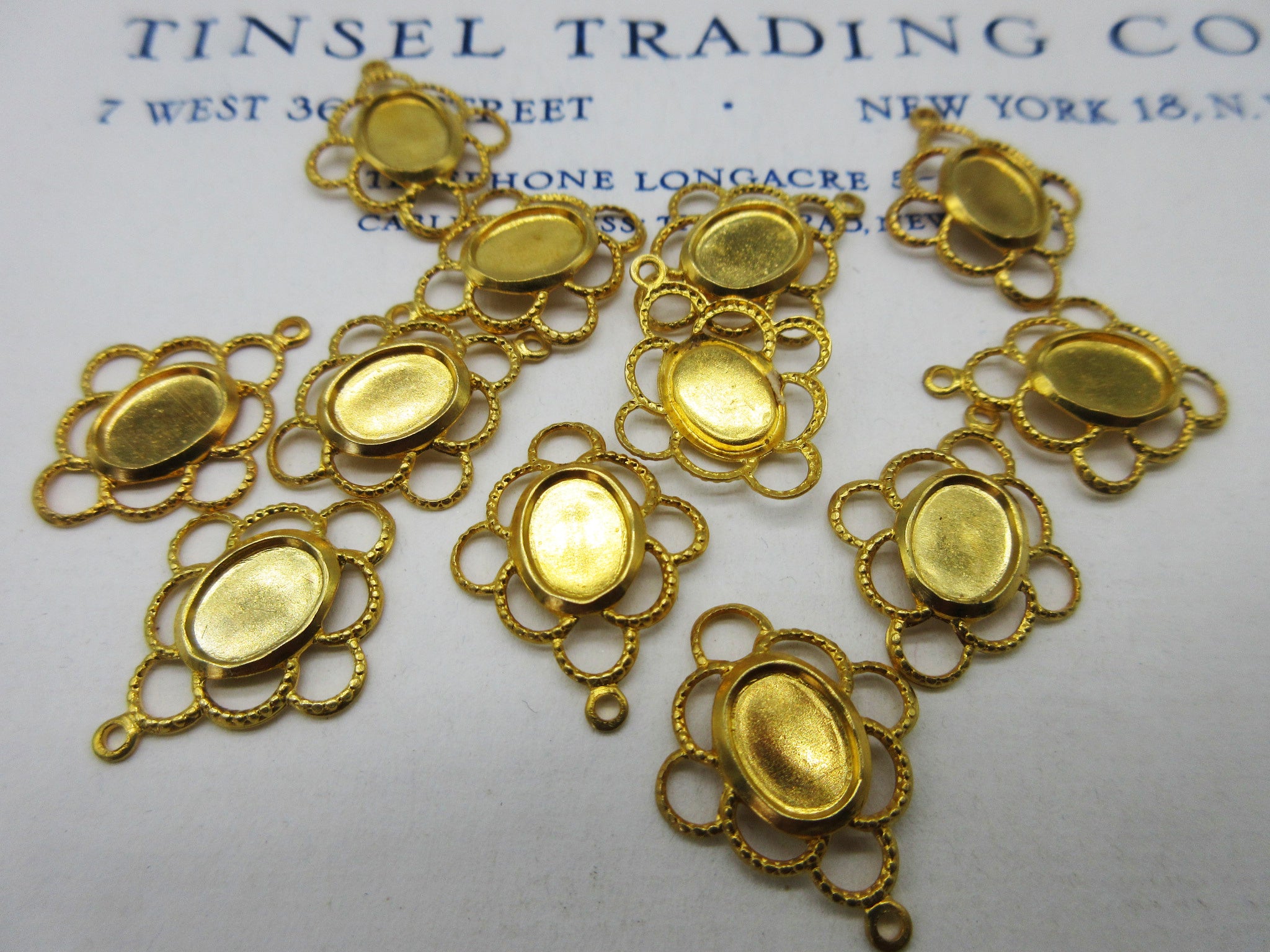 Fancy Scallop Bezel Stampings 12 Pcs