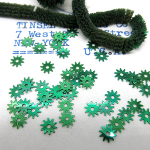 Blue and Green Gear Sequins 1 Strand 1000 Pieces