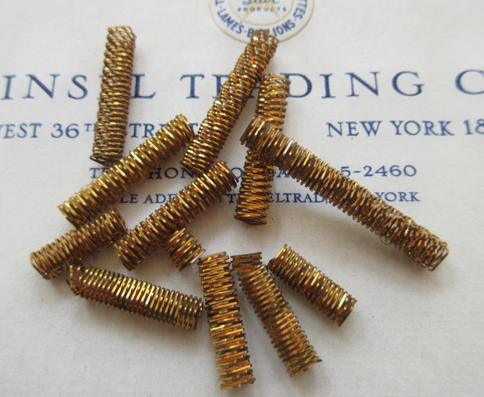 Large French Gold Check Purl Bullion