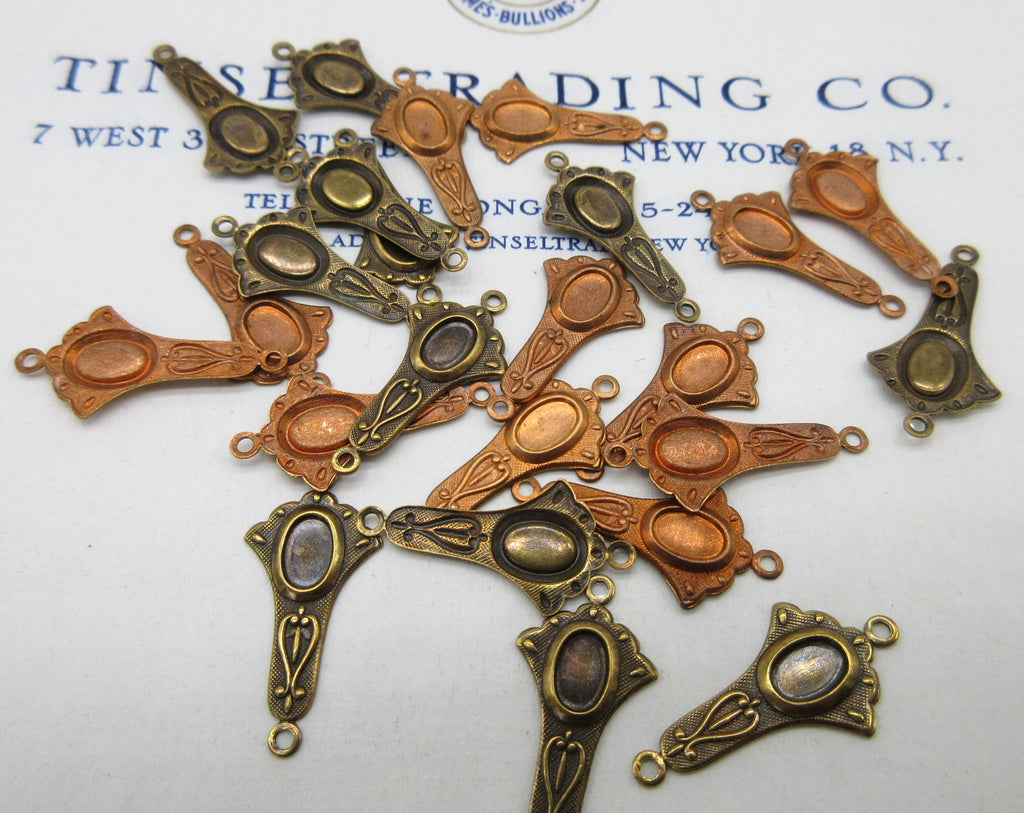 Fancy Drop Bezel Stampings 12 Pcs