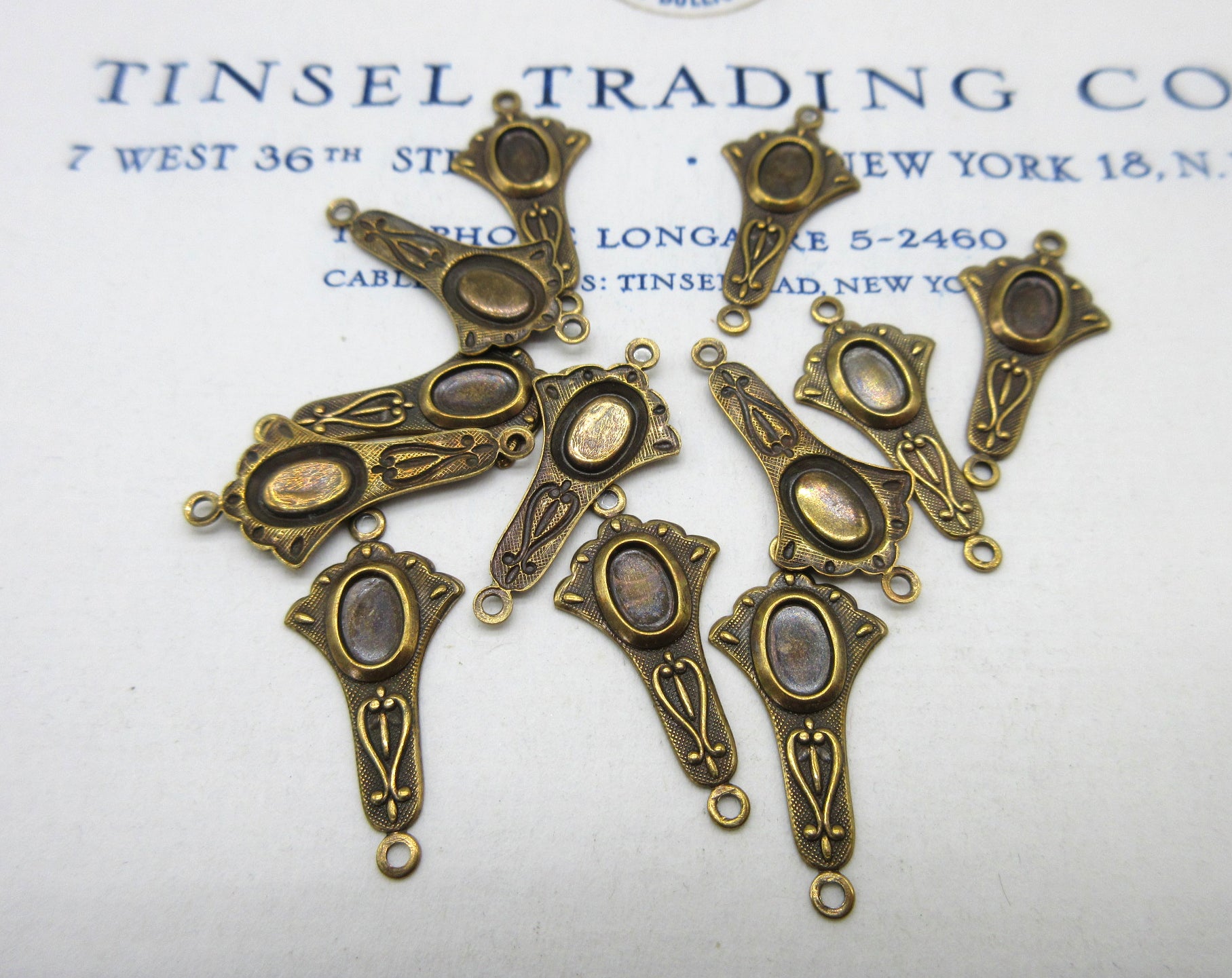 Fancy Drop Bezel Stampings 12 Pcs