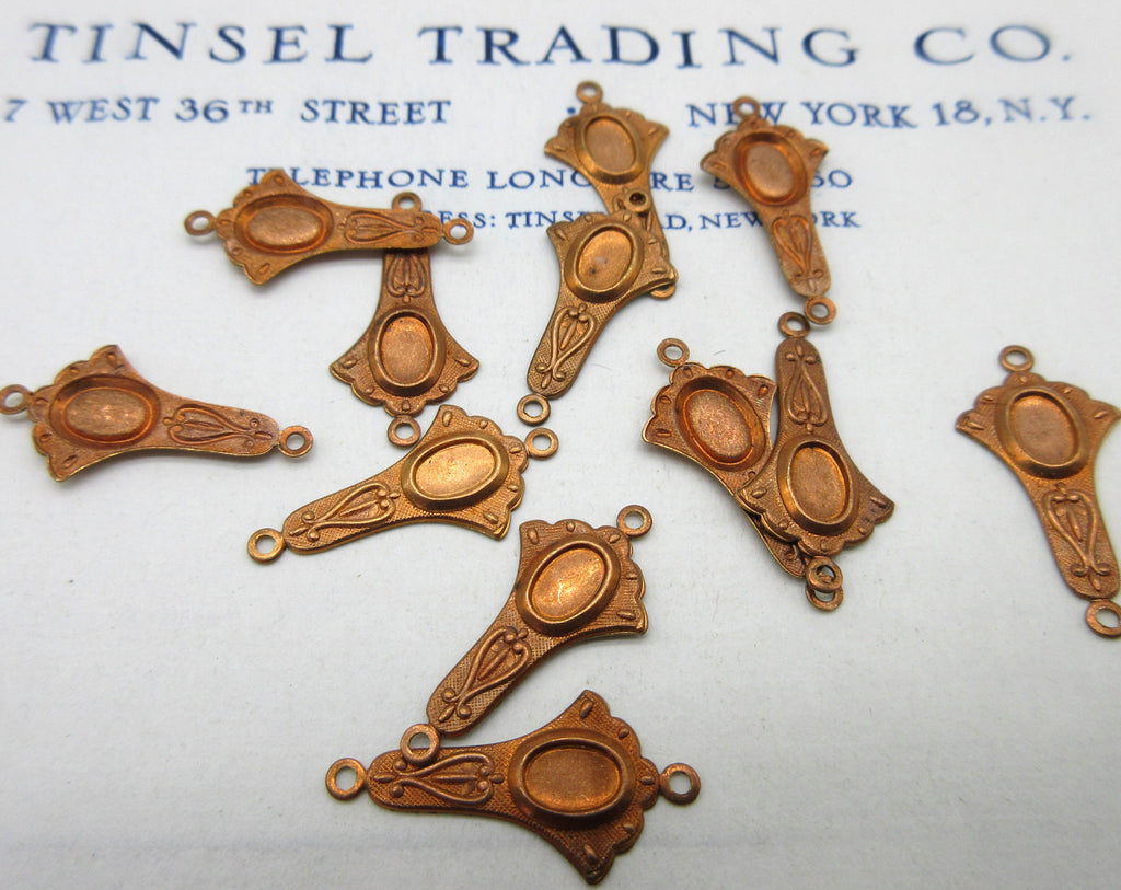 Fancy Drop Bezel Stampings 12 Pcs