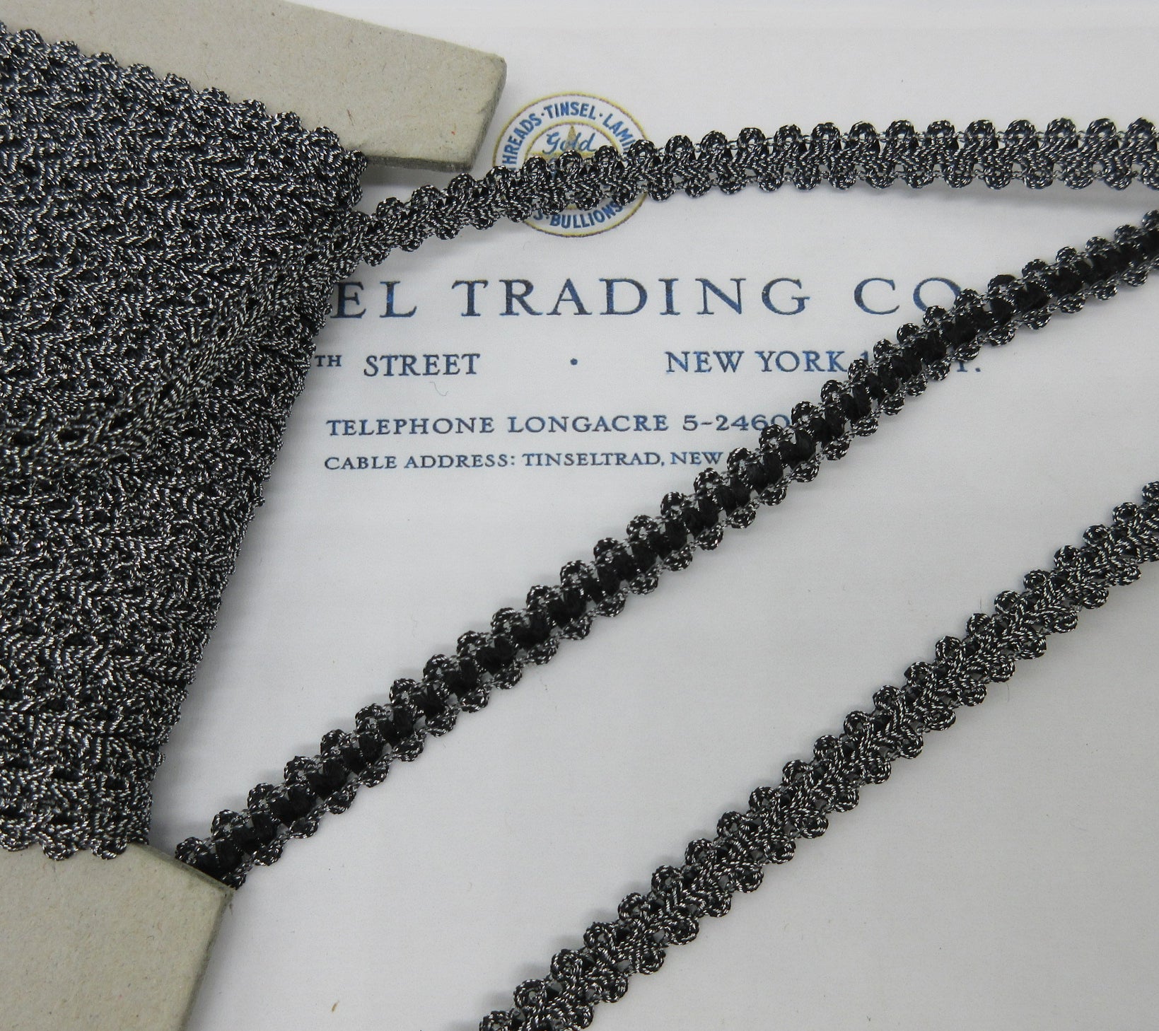 Pewter Color Metallic Trim - 5/16" 2 Yards