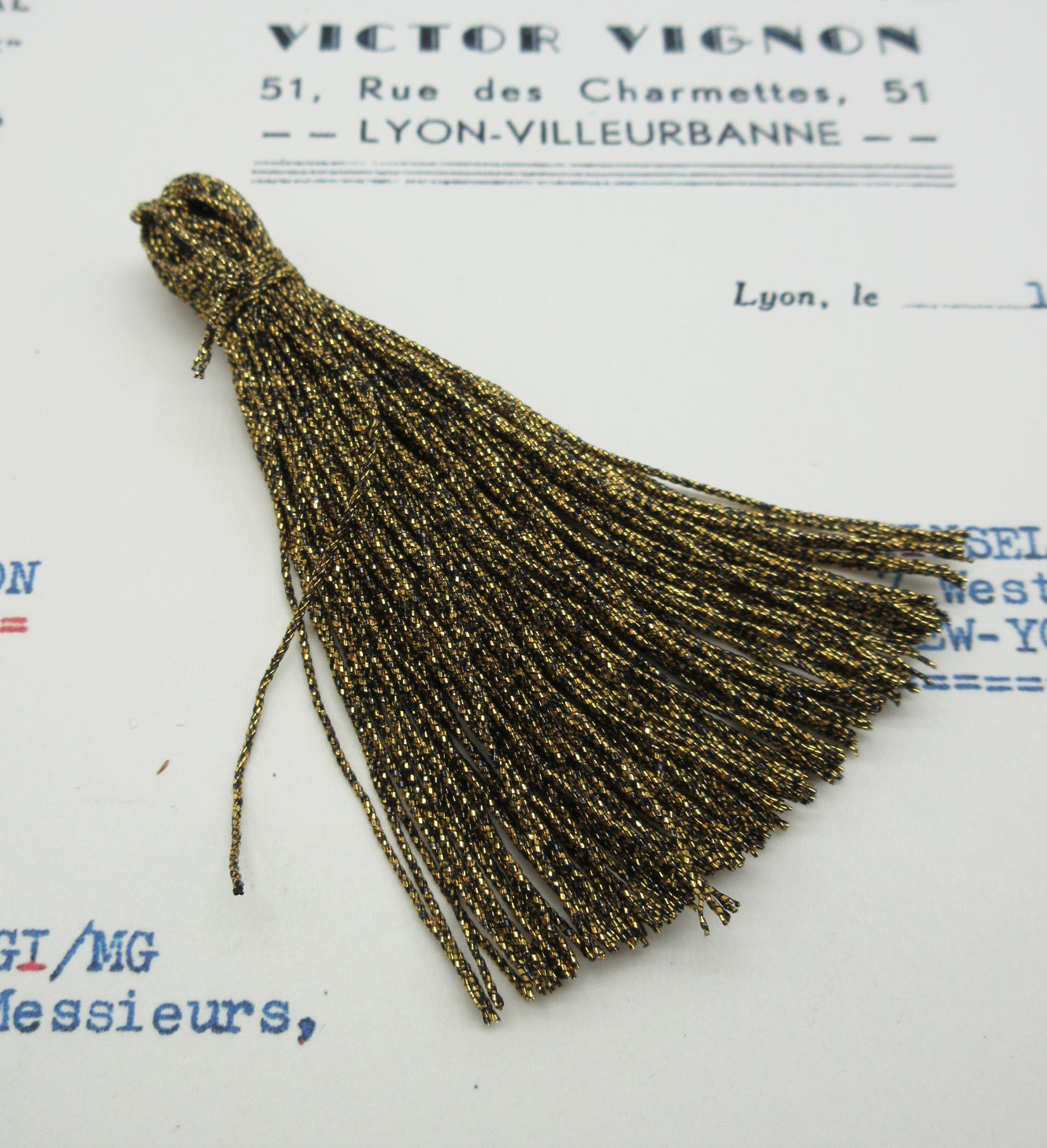 Dark Gold Metallic Twist Tassels - 3" and 4"
