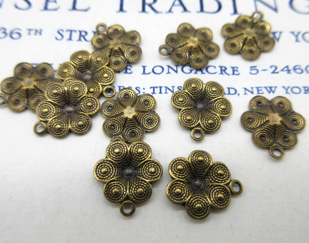 Floral Stampings - 2 Sizes/Styles - 12 Pcs