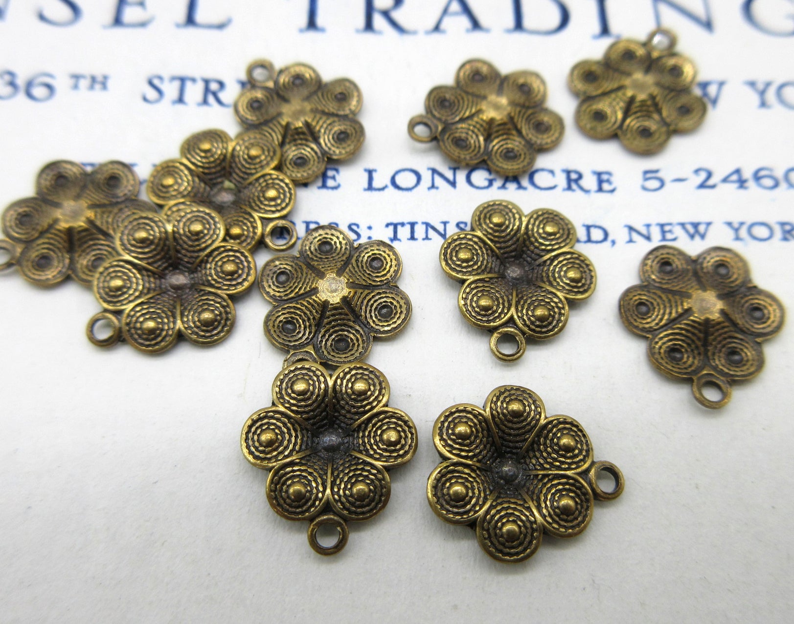Floral Stampings - 2 Sizes/Styles - 12 Pcs