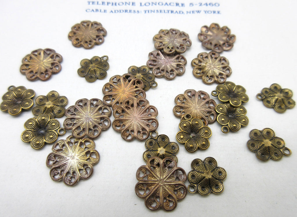 Floral Stampings - 2 Sizes/Styles - 12 Pcs