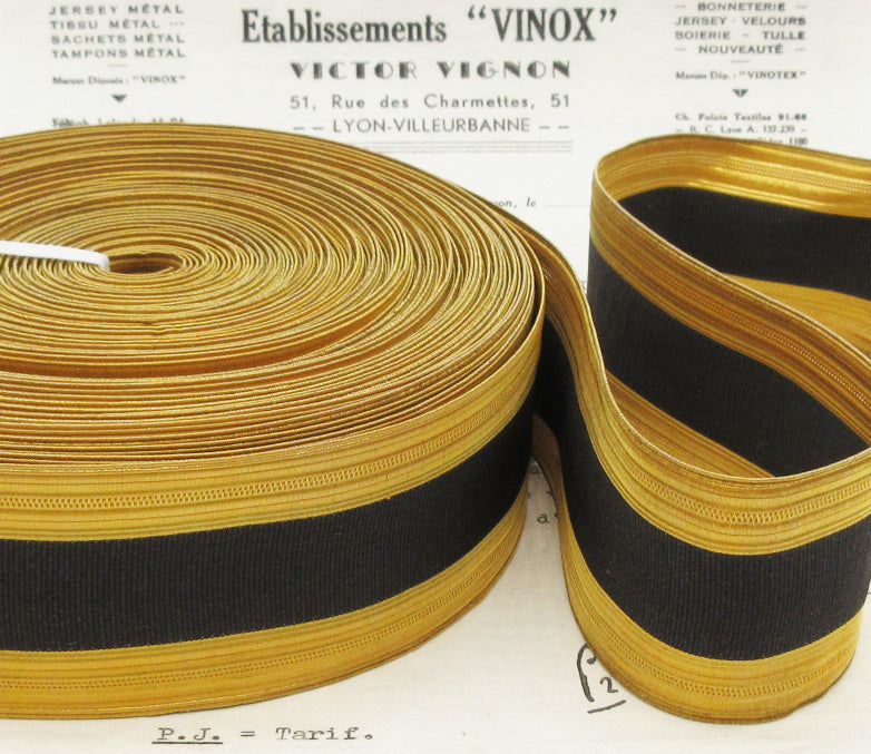 Wide Gold Metallic w/ Black Trim