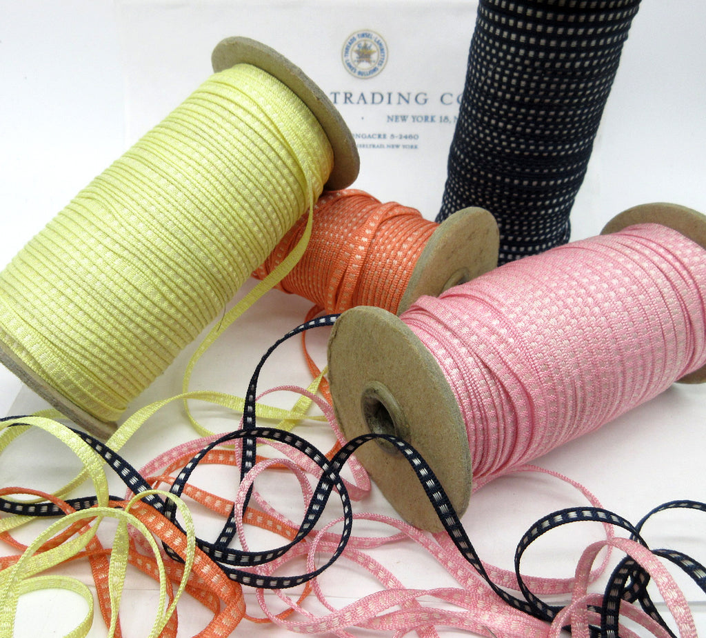 Tiny Squares Ribbon Asst Colors 6 Yards 1/8"