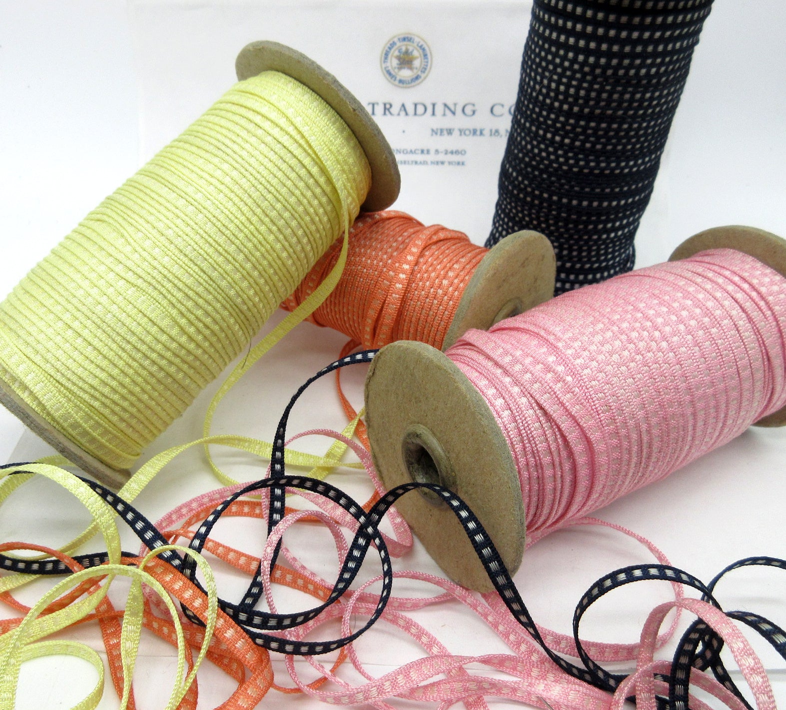 Tiny Squares Ribbon Asst Colors 6 Yards 1/8"