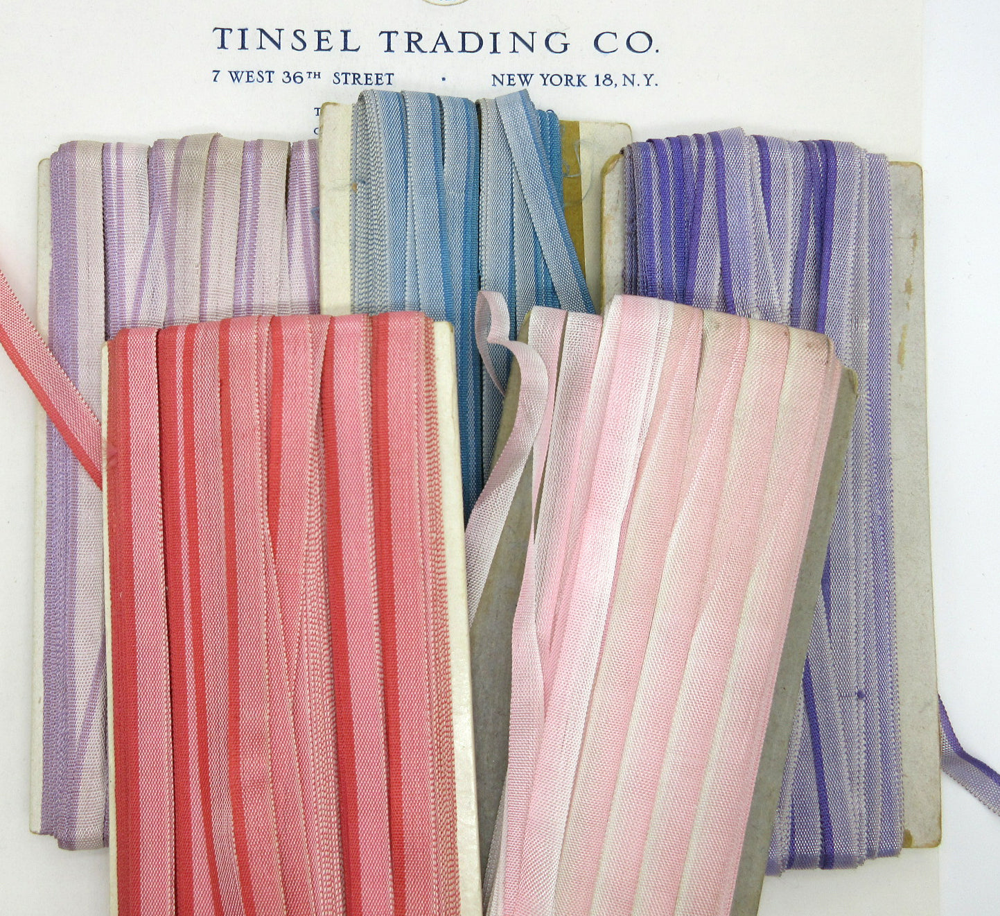 5 Colors French Ombre Ribbon Vintage 1/4" 3 Yards