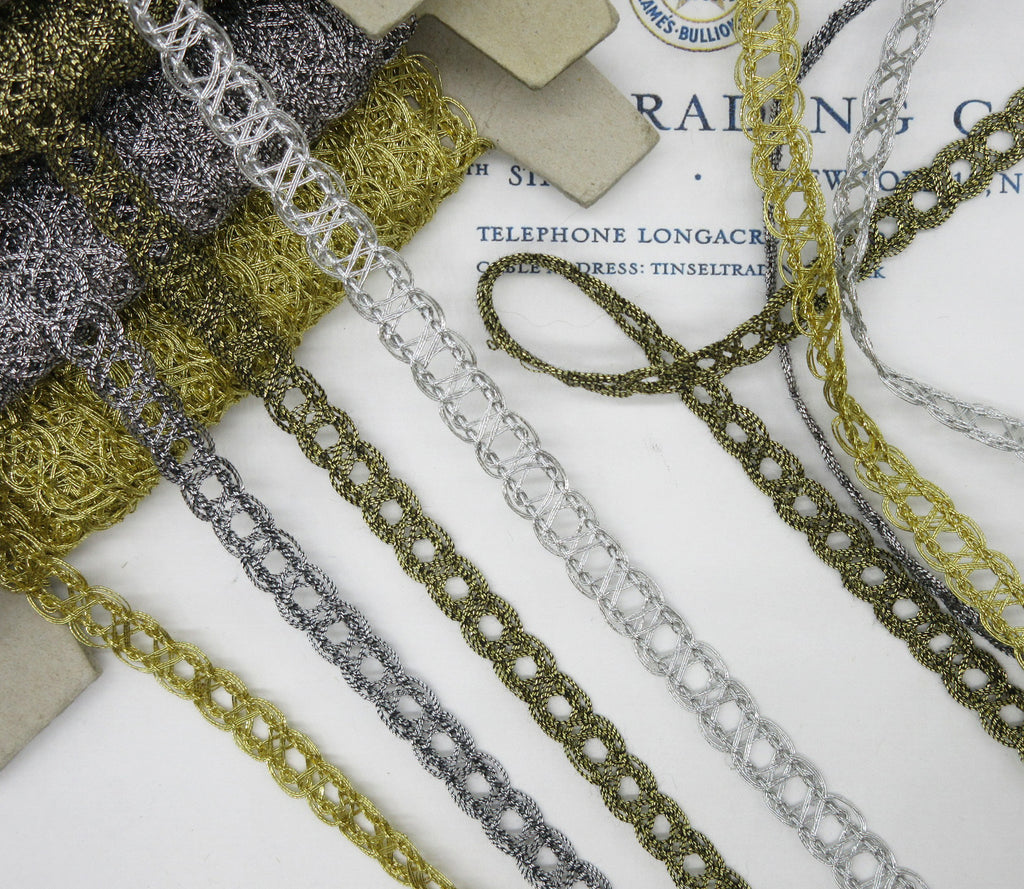 Single Ring Metallic Trim - 2 Yards - 5/16" - 4 Colors