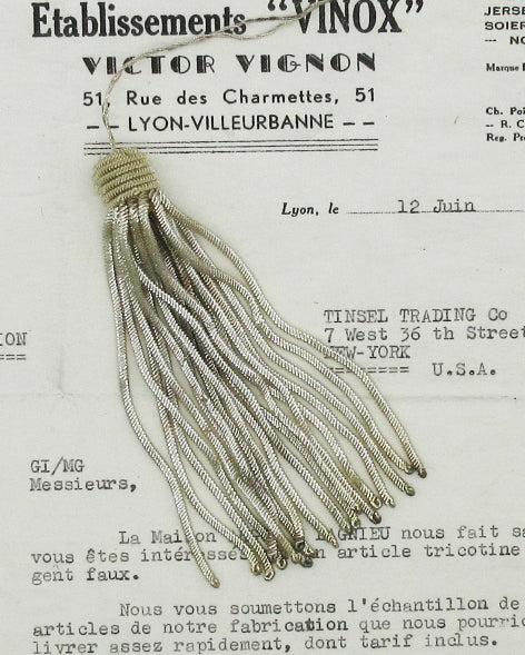 Silver Metal Bullion Tassel - 3 Sizes