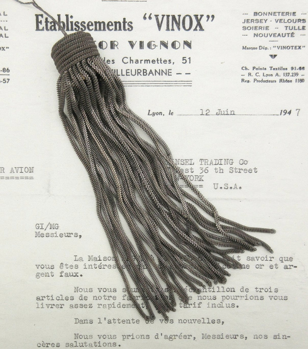 Pewter Metallic Bullion Tassels - 4 Sizes