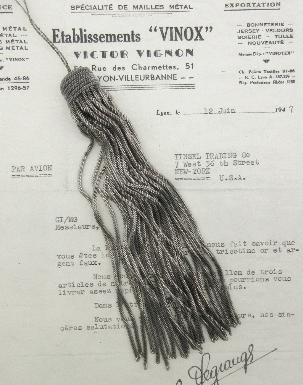 Pewter Metallic Bullion Tassels - 4 Sizes