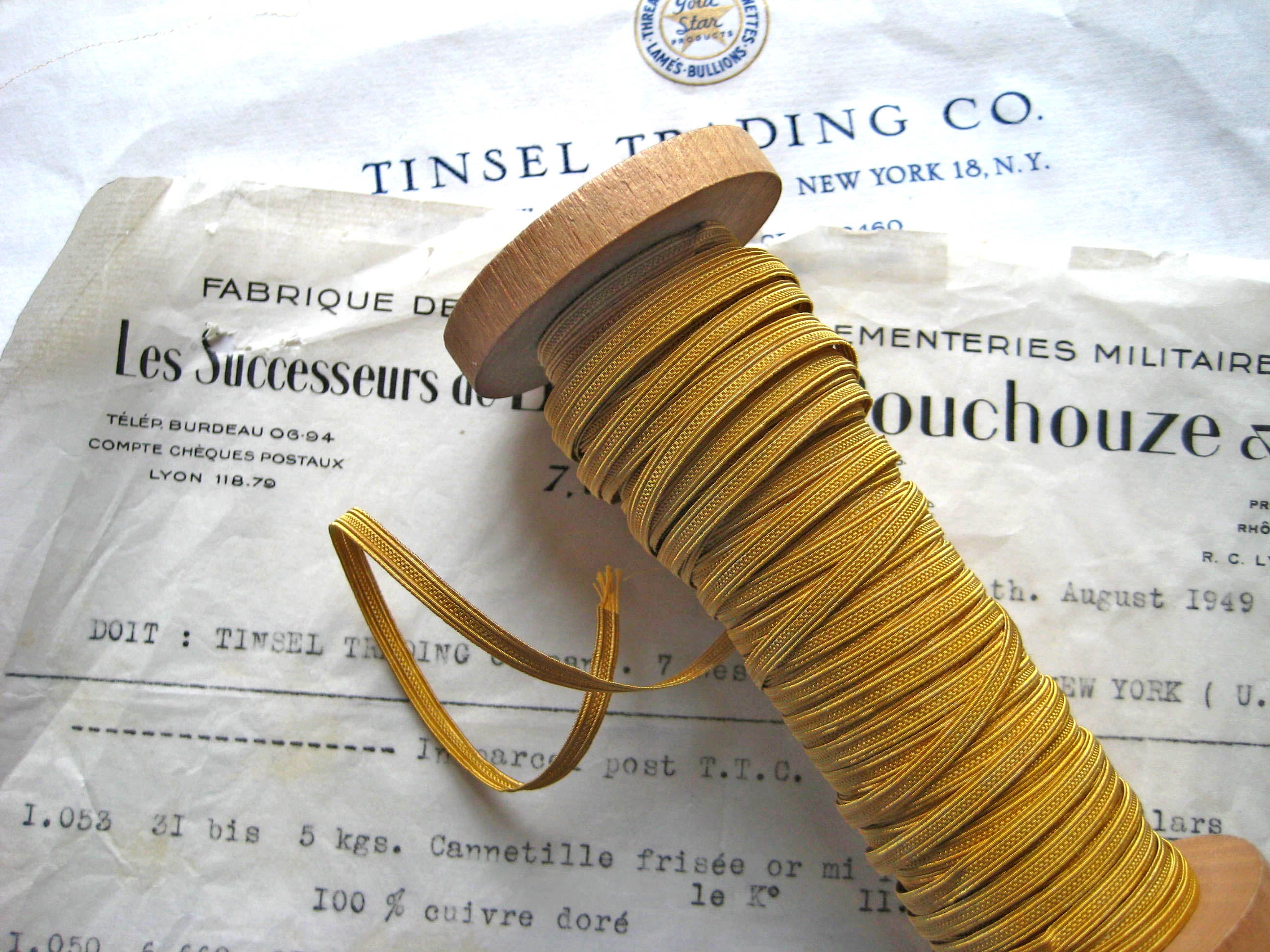 Gold Military Metallic Wire Trim 1/8"