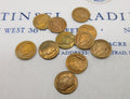 Tiny Gold Napoleon Coin Stampings 12 Pcs